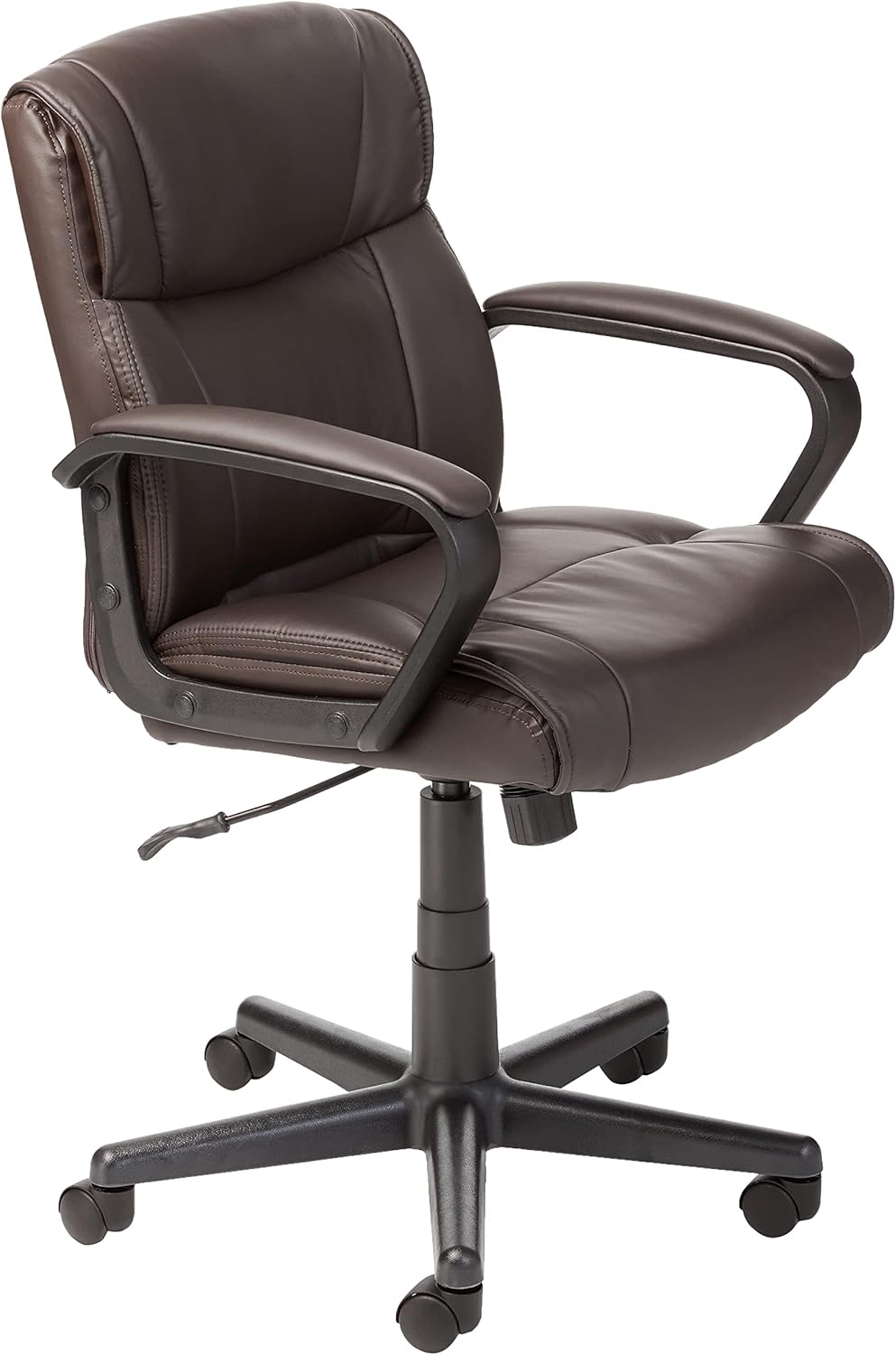 Office Task Chair with Adjustable Height, 360° Swivel, Padded Armrests, Mid-Back, Office Chair under $ 100 for back pain